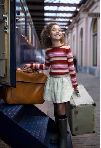 Moodstreet geruite rok beige Meisjes Polyester Ruit 146 152 - Foto 4