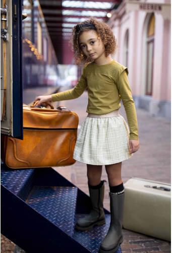 Moodstreet geruite rok beige Meisjes Polyester Ruit 146 152 - Foto 3