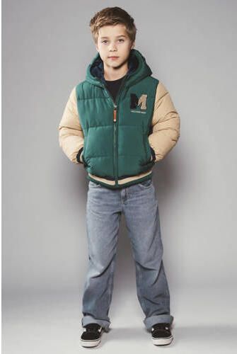 Moodstreet gewatteerde winterjas groen Jongens Polyester Capuchon Meerkleurig - Foto 4
