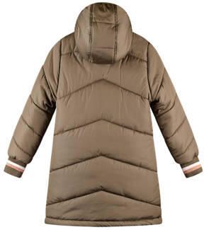 Moodstreet gewatteerde winterjas Jara kakigroen Meisjes Polyester Capuchon 158 164 - Foto 3