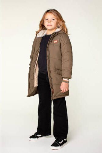 Moodstreet gewatteerde winterjas Jara kakigroen Meisjes Polyester Capuchon 158 164 - Foto 2