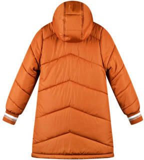 Moodstreet gewatteerde winterjas Jara roestbruin Meisjes Polyester Capuchon 122 128