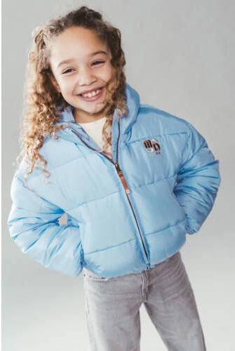 Moodstreet gewatteerde winterjas lichtblauw Meisjes Polyamide Capuchon - Foto 4