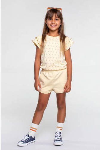 Moodstreet regular fit sweatshort lichtgeel Korte broek Effen 110 116 - Foto 2