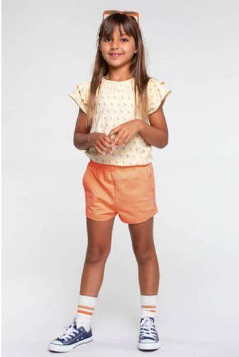 Moodstreet regular fit sweatshort oranje Korte broek Effen 110 116