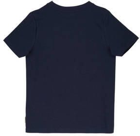 Moodstreet T-shirt met printopdruk donkerblauw Jongens Katoen Ronde hals 110 116