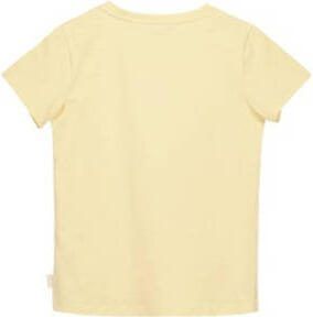 Moodstreet T-shirt met printopdruk lichtgeel Meisjes Katoen Ronde hals 110 116 - Foto 2