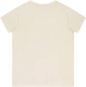 Moodstreet T-shirt met printopdruk offwhite Wit Meisjes Stretchkatoen Ronde hals 122 128 - Foto 2