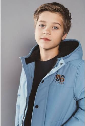 Moodstreet winterparka blauw Jas Jongens Polyester Capuchon Effen - Foto 4