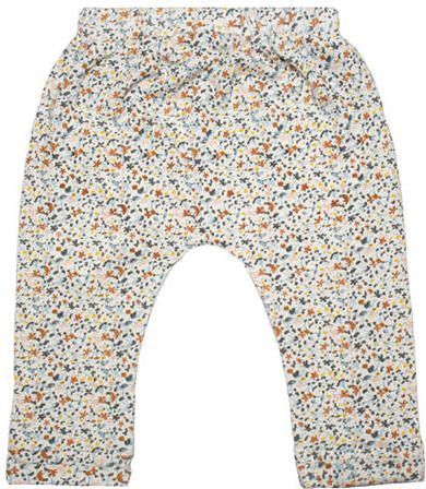 Moodstreet Petit baby gebloemde slim fit broek Bill met katoen wit caramel Bruin 50 56 - Foto 2