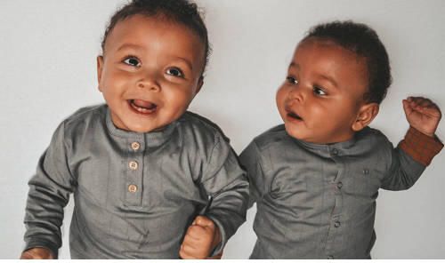 Moodstreet Petit baby gestreepte longsleeve Jules van katoen grijs Streep 50 56 - Foto 2