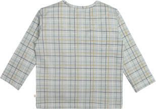 Moodstreet Petit baby geruite longsleeve Jules lichtgrijs Jongens Katoen Ronde hals 80 - Foto 2