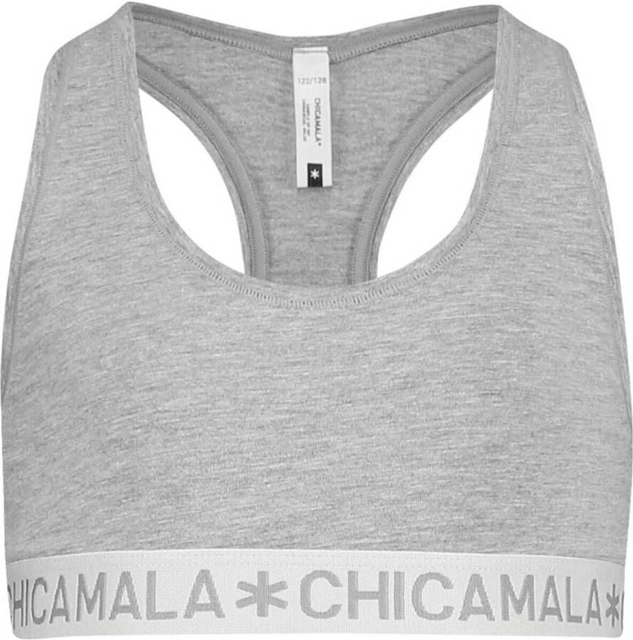 Muchachomalo bh top grijs melée Meisjes Stretchkatoen Melée 122 128