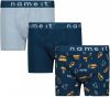 NAME IT KIDS boxershort set van 3 lichtblauw/blauw online kopen