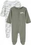 Name it BABY pyjama NBMNIGHTSUIT set van 2 Onesie Groen Jongens Katoen Ronde hals 50 - Thumbnail 2