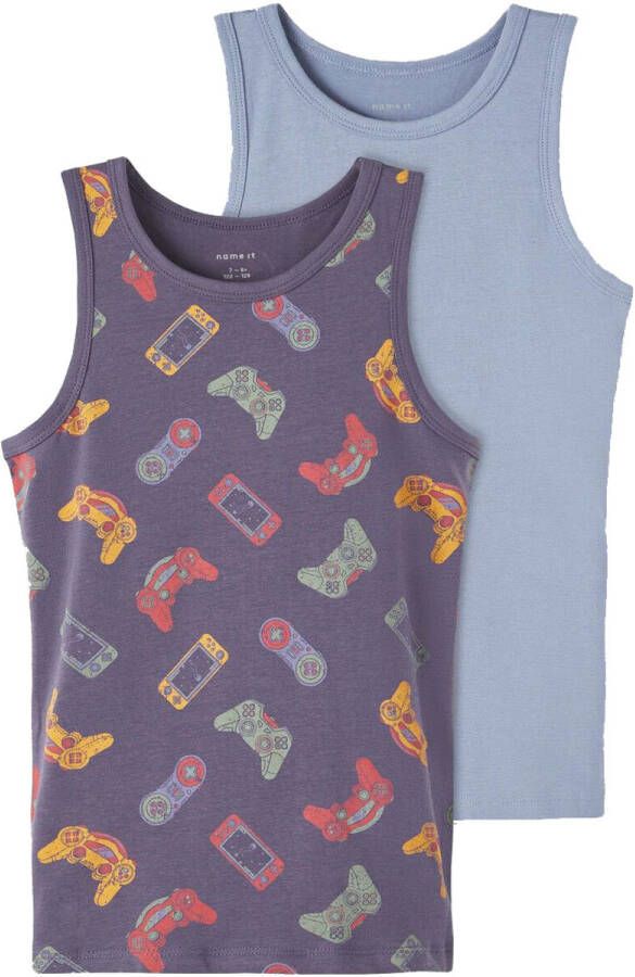 Name It Hemd NKMTANK TOP 2P STONEWASH GAME (set 2 stuks)