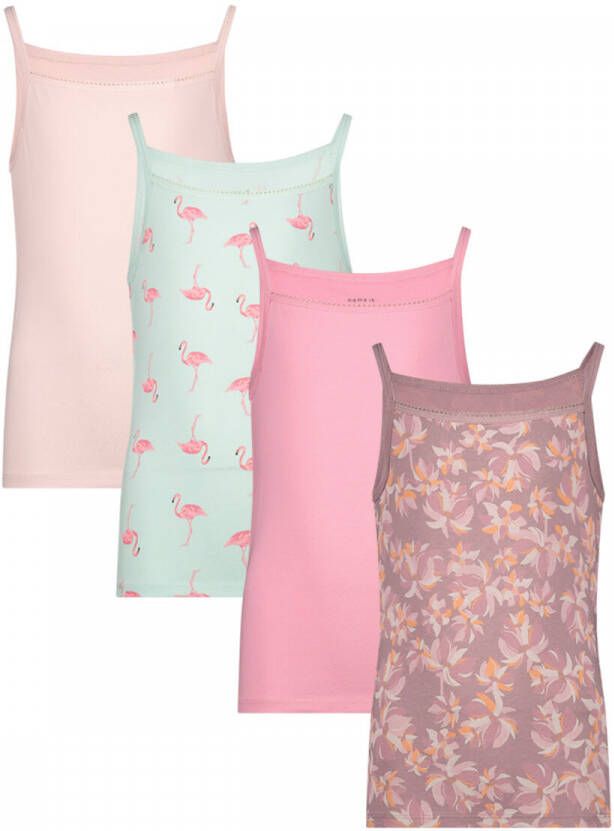 NAME IT KIDS hemd set van 2 roze/paars online kopen