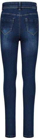 Name it high waist skinny jeans NKFPOLLY dark blue denim Blauw Meisjes Stretchdenim 116