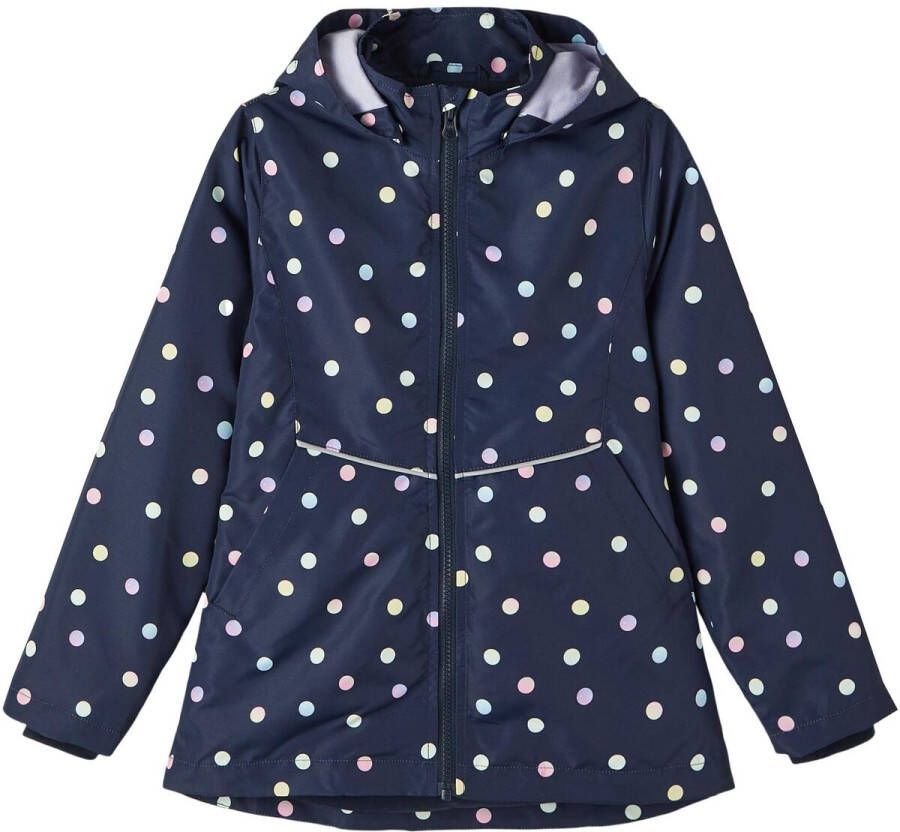 Name It Allweatherjack NKFMAXI JACKET PASTEL DOT met reflecterende details