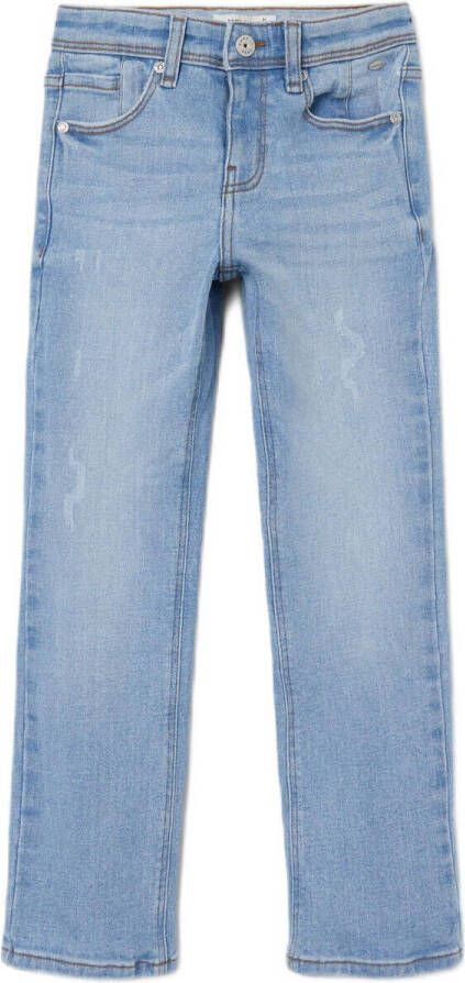 Name it KIDS straight fit jeans NKMRYAN light blue denim Blauw Jongens Stretchdenim 128 - Foto 5
