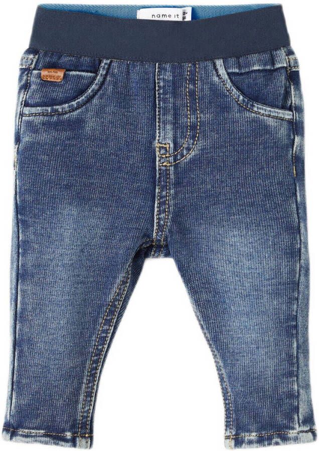 Name it BABY slim fit jeans NBMSILAS dark blue denim Blauw Jongens Jog denim 56
