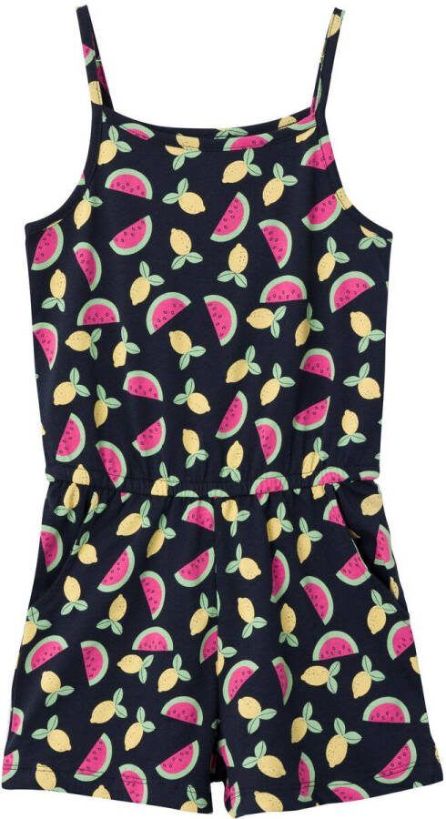 NAME IT KIDS jumpsuit NKFVIGGA met all over print donkerblauw multicolor