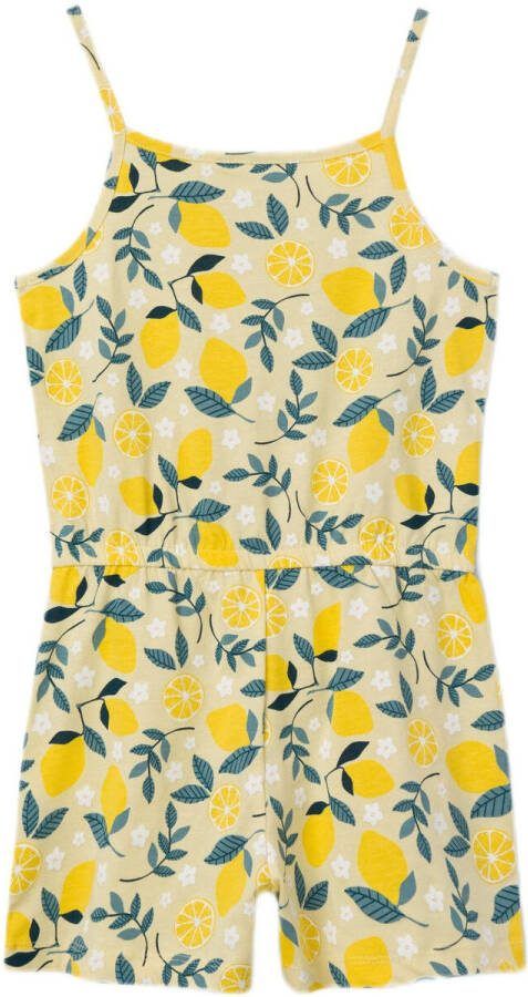 NAME IT KIDS jumpsuit NKFVIGGA met all over print geel groen