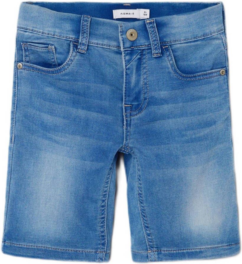 NAME IT KIDS slim fit short NKMTHEO XSL medium blue denim