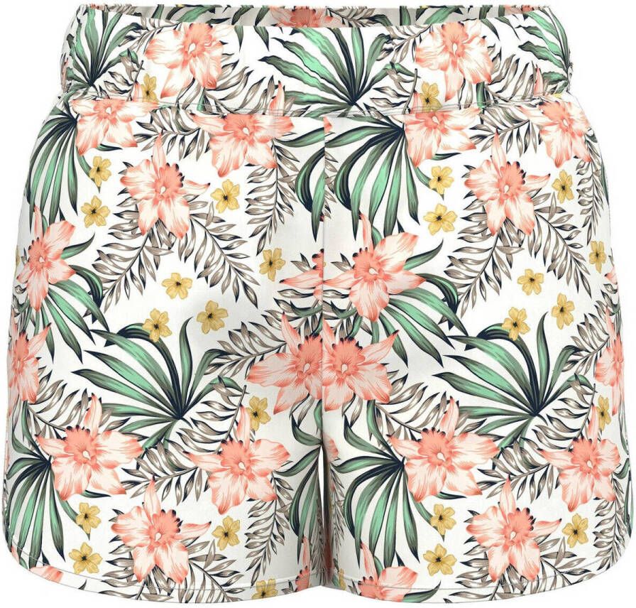 Name it KIDS gebloemde short NKFVINAYA van gerecycled polyester wit multicolor Korte broek Meisjes Gerecycled polyester (duurzaam) 128 - Foto 2