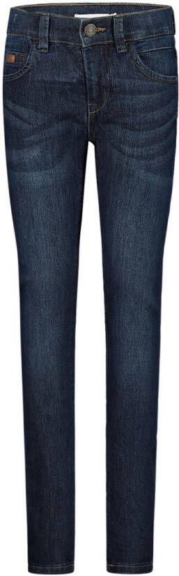 Name it skinny jeans NKMPETE dark blue denim Blauw Jongens Stretchdenim 104