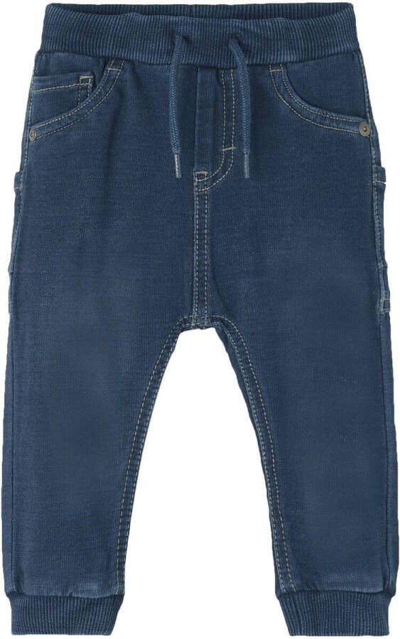 NAME IT BABY newborn baby tapered fit jog denim NBMBUNDO dark blue denim - Foto 3