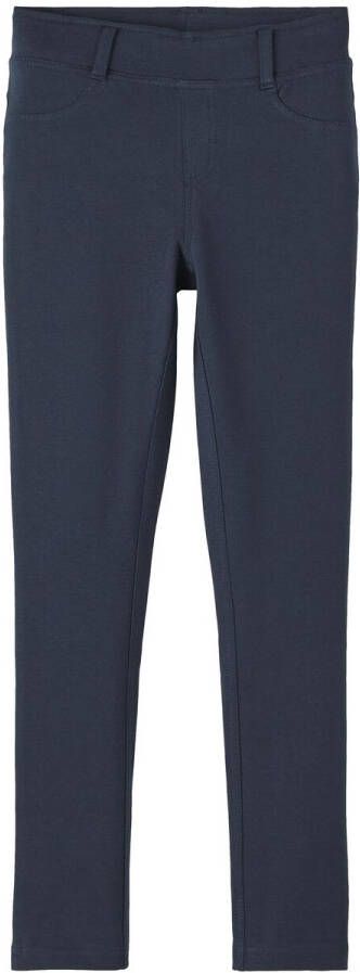 Name it KIDS legging NKFVIVIAN met katoen donkerblauw Meisjes Stretchkatoen 122 - Foto 3