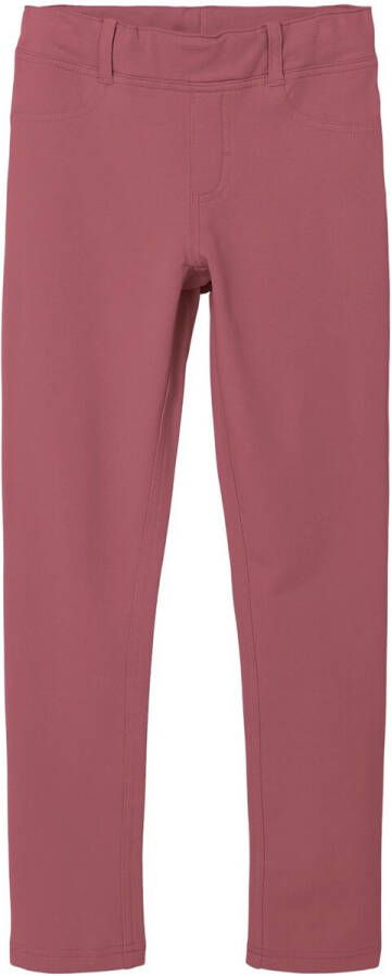 Name it KIDS broek NKFJAVI donkerroze Meisjes Stretchkatoen Effen 140 - Foto 4