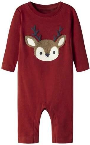 NAME IT BABY boxpak met print rood Stretchkatoen Ronde hals