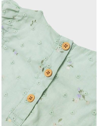 Name it BABY boxpak NBFJIMILLA met bloemdessin mintgroen Meisjes Katoen Ronde hals 74 - Foto 2