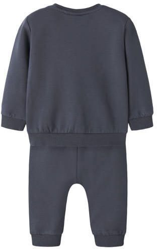 NAME IT BABY broek en sweater set met print donkerblauw Printopdruk - Foto 2