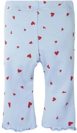 Name it BABY broek met hartjes lichtblauw rood Meisjes Katoen Hartjes 68 - Foto 2