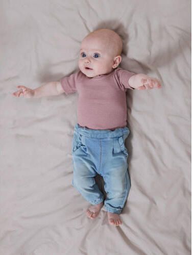 Name it BABY broek NBFBELLA light blue denim Blauw Jongens Katoen 56 - Foto 2