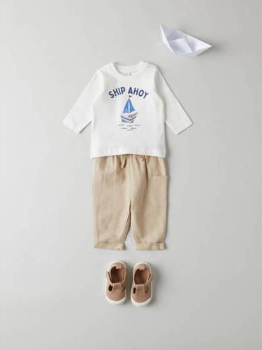 Name it BABY broek NBMFAHER beige Jongens Viscose Effen 56 - Foto 3