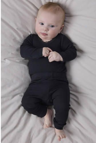 NAME IT BABY romper NBFKAB zwart Meisjes Stretchkatoen Ronde hals Effen - Foto 5