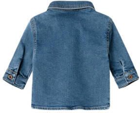 Name it BABY denim overhemd NBMKNUD dark blue denim Blauw Effen 56