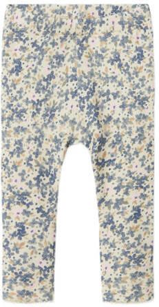 Name it BABY gebloemde legging beige roze blauw Meisjes Stretchkatoen 56