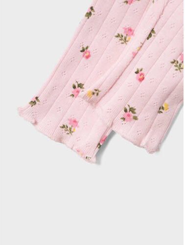 Name it BABY gebloemde regular fit broek NBFDANINA roze Meisjes Katoen 56