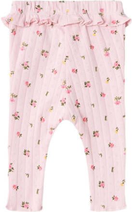 Name it BABY gebloemde regular fit broek NBFDANINA roze Meisjes Katoen 56 - Foto 2