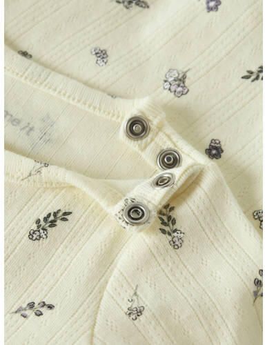 NAME IT BABY gebloemde romper ecru Meisjes Katoen Ronde hals Bloemen - Foto 2