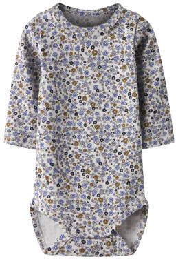 NAME IT BABY gebloemde romper lila gebreid Paars Meisjes Stretchkatoen Ronde hals