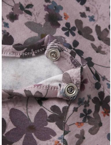 NAME IT BABY gebloemde romper lila paars Meisjes Stretchkatoen Ronde hals - Foto 2