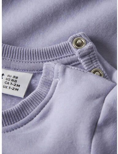 NAME IT BABY gebloemde sweater met borduursels lila Paars All over print - Foto 2