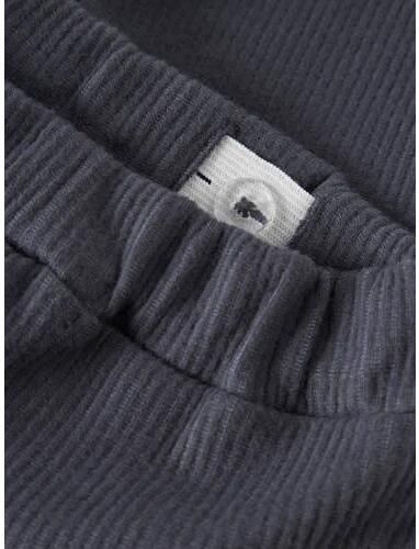 NAME IT BABY gebreide joggingbroek antraciet Grijs Jongens Katoen Effen - Foto 2