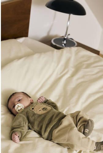 NAME IT BABY gebreide joggingbroek beige Jongens Katoen Effen - Foto 3